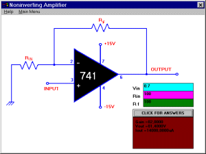 Op-Amp Circuits Program 1.00 Screenshot Op-Amp Circuits Program 1.00